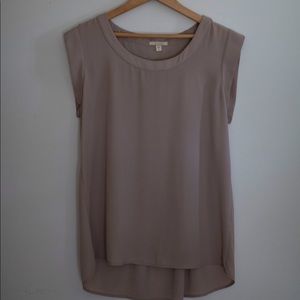 Pleione taupe simple blouse